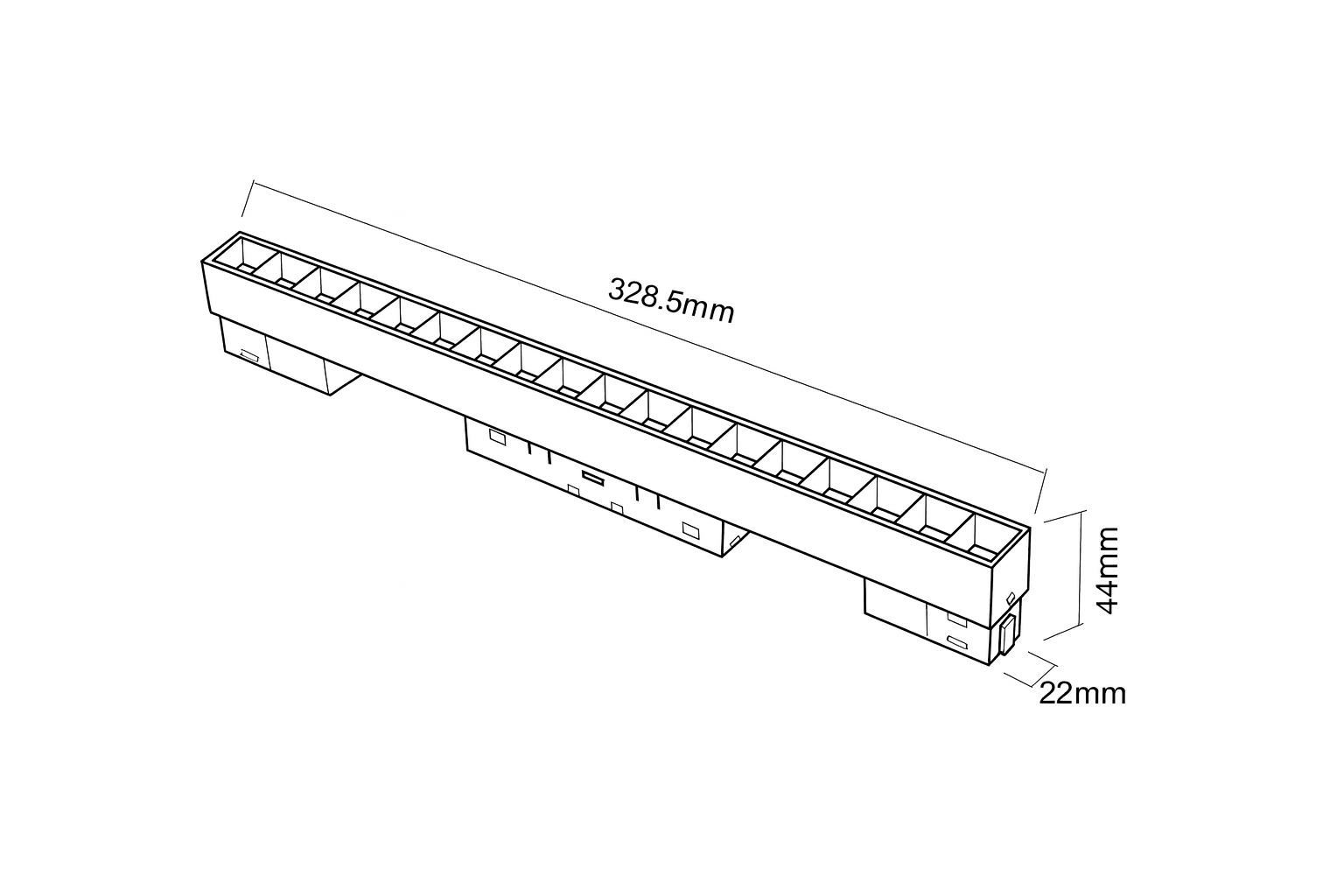 MAGNETIC GRILL LIGHT 24W 3000K