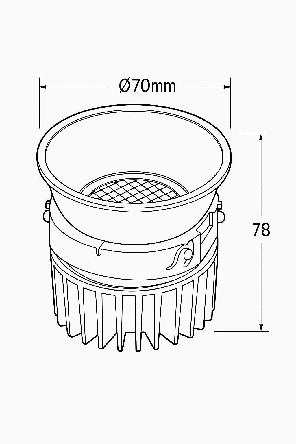 MULTI SPOT LIGHT SQUARE 12W 3000K (WHITE)