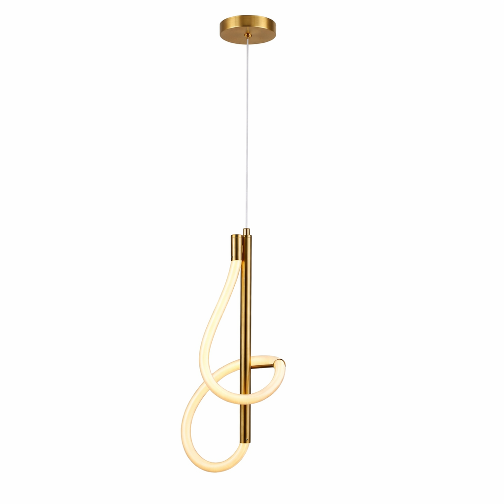 Modern LED Loop Pendant Light – Gold Finish