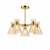 Decorative Glass Chandelier Gold Finish