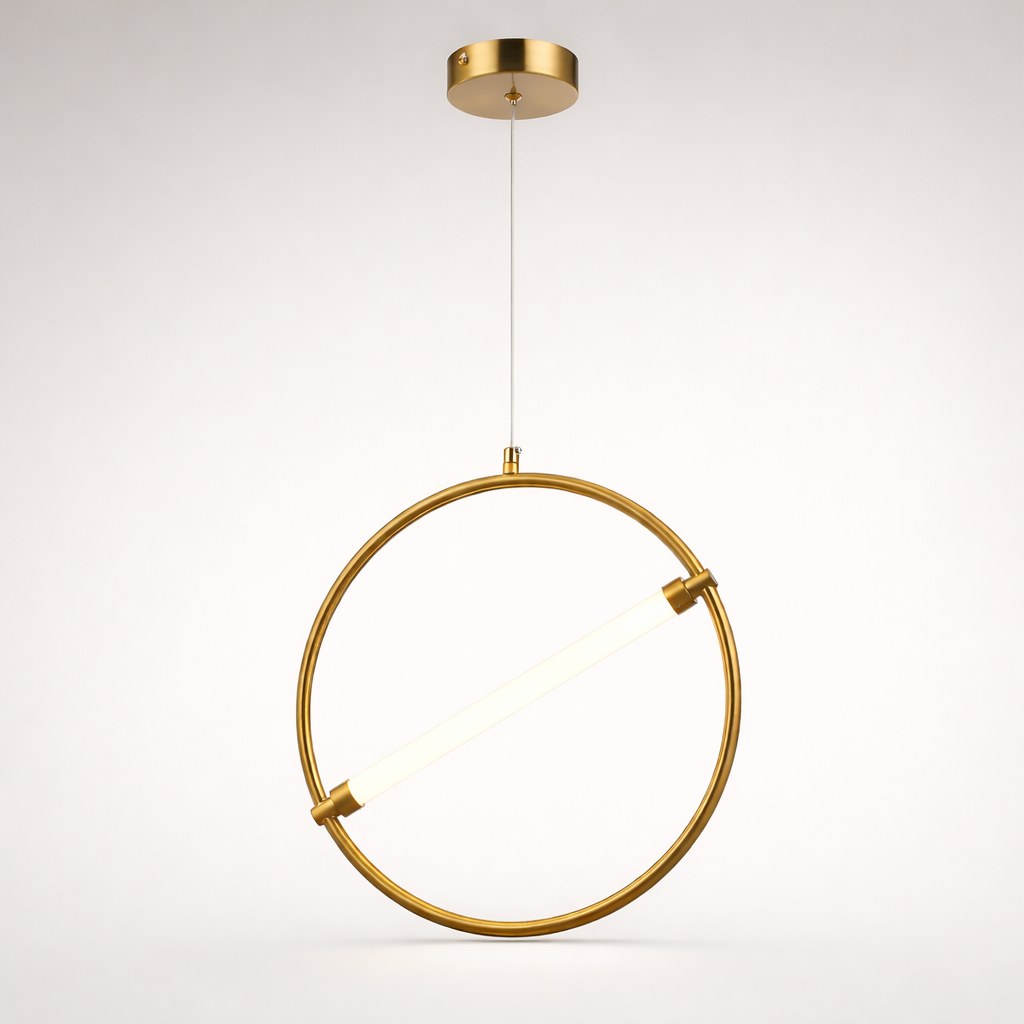 Modern Ring LED Pendant Light – Gold