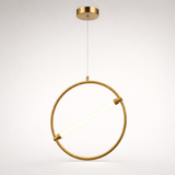 Modern Ring LED Pendant Light – Gold
