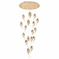 GOLD CRYSTAL LEAF CHANDELIER LIGHT