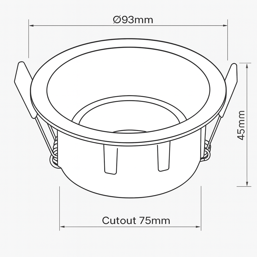 SPOT LIGHT FRAME (15) white - round