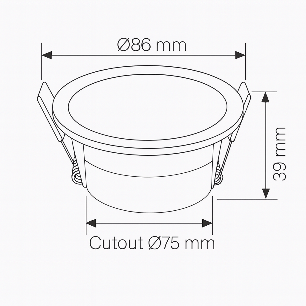 SPOT LIGHT FRAME (3) white+round