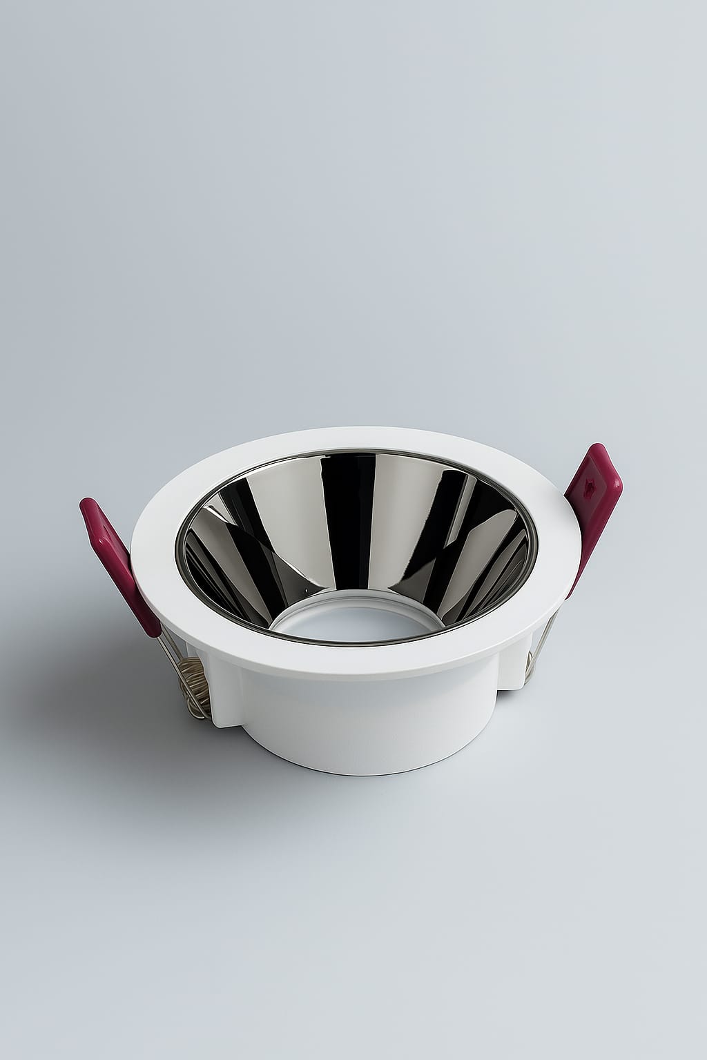 SPOT LIGHT FRAME (3) white+chrome -round