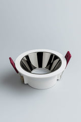 SPOT LIGHT FRAME (3) white+chrome -round