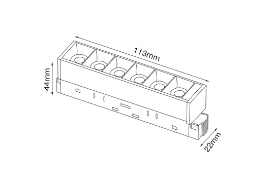 MAGNETIC GRILL LIGHT 6W 3000K
